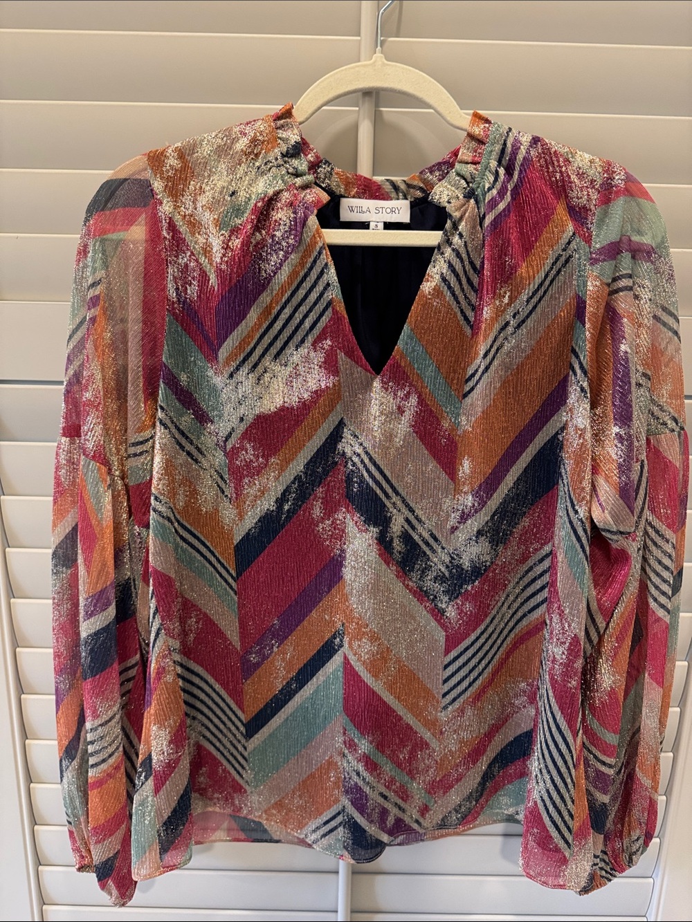 Willa Story Multicolor Metallic Blouse